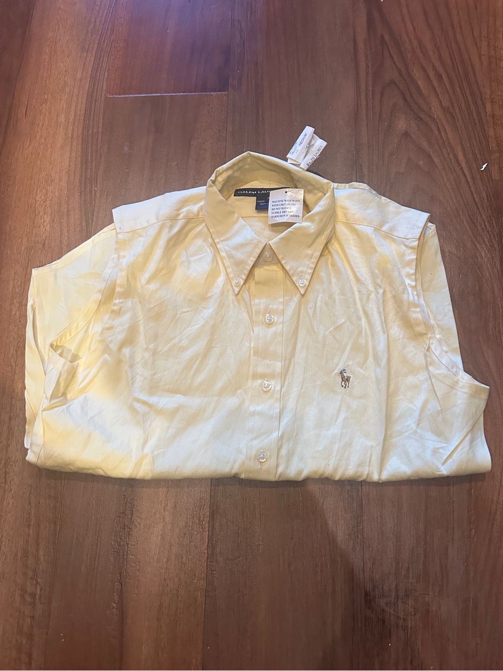 Ralph Lauren Light Yellow Button-Down Dress Shirt